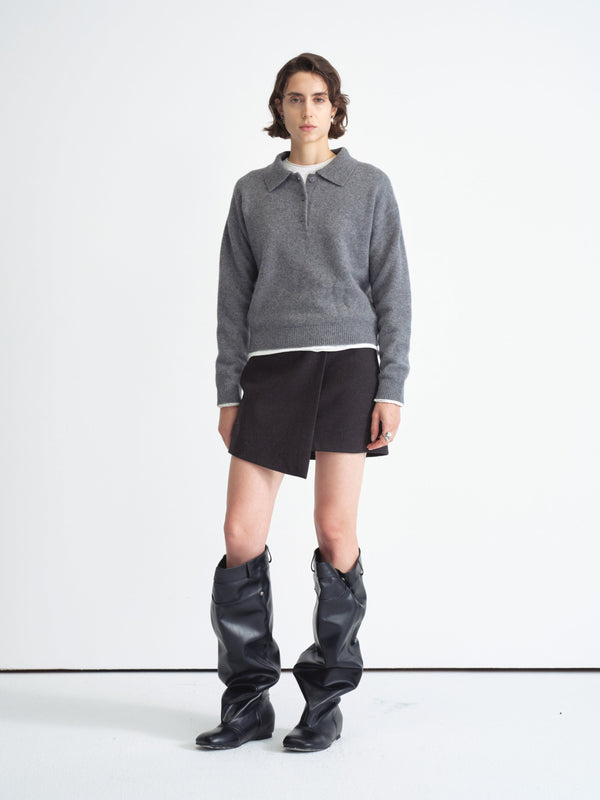 Knit Polo Sweater